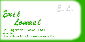 emil lommel business card